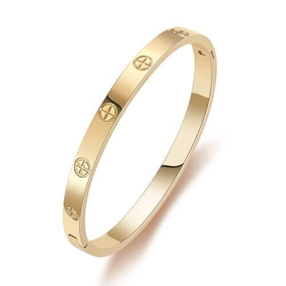 2114 18K Gold-Plated Love Friendship Bracelets Trendy Stainless Steel